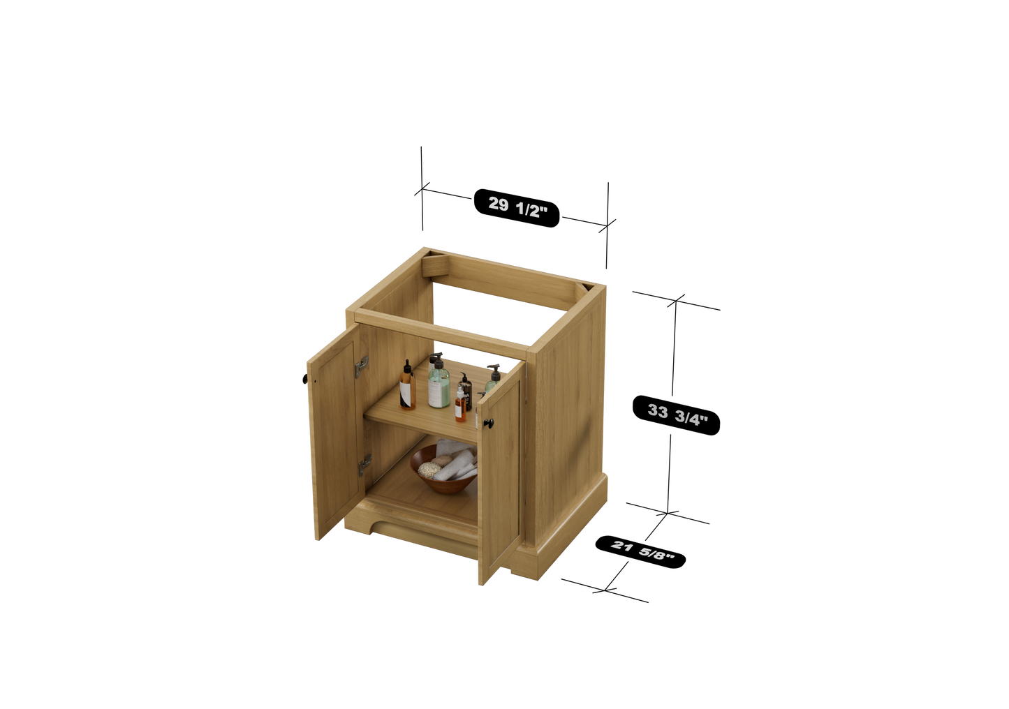 Marietta 29.5 inch Bathroom Vanity in Desert Oak - Cabinet Only Atlanta Vanity & Bathworks