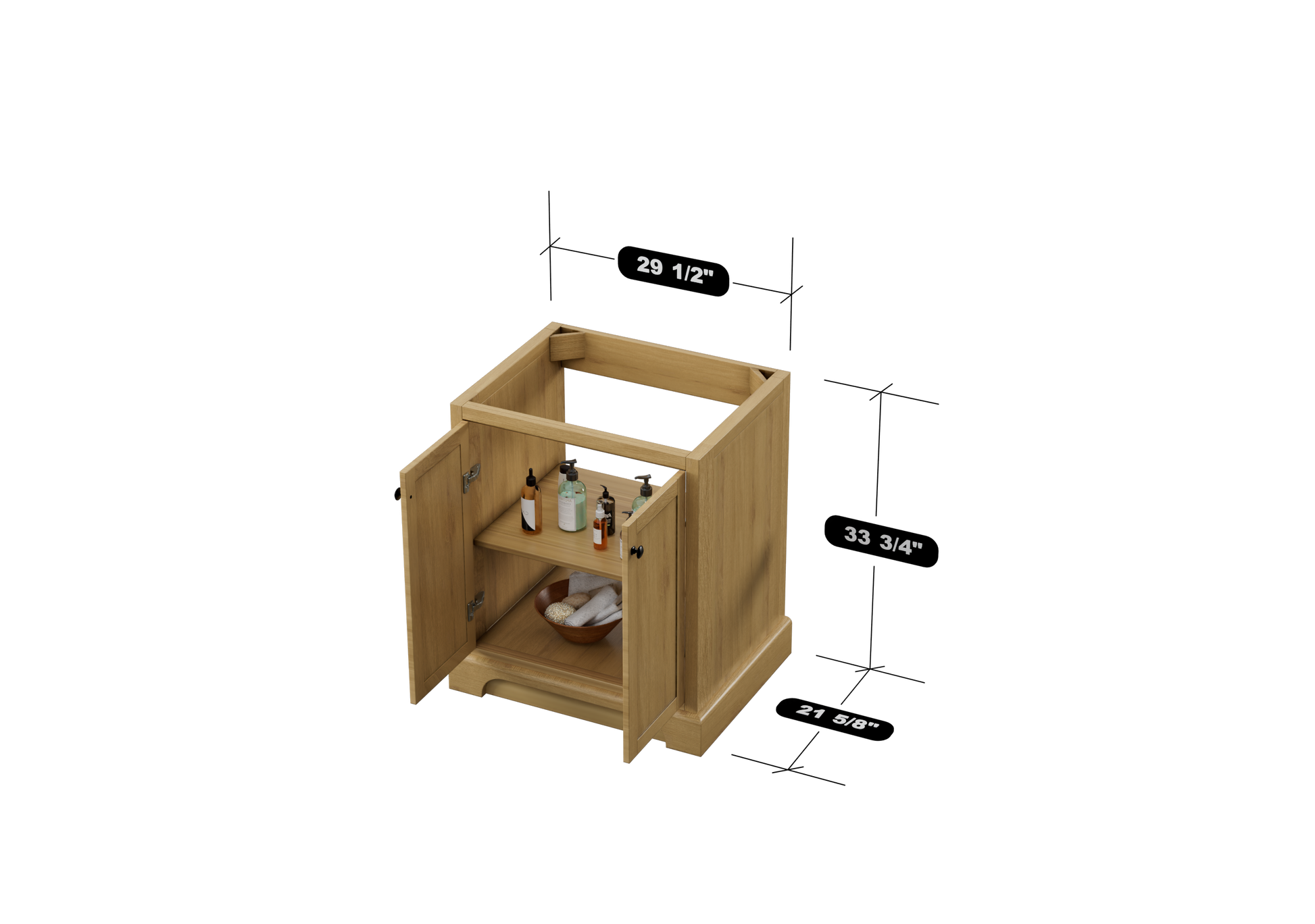 Marietta 29.5 inch Bathroom Vanity in Desert Oak - Cabinet Only Atlanta Vanity & Bathworks