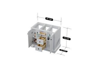 Marietta 41.5 inch Single Bathroom Vanity in White - Cabinet Only Atlanta Vanity & Bathworks