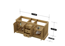 Load image into Gallery viewer, Marietta 71.5 inch Double Bathroom Vanity in Desert Oak - Cabinet Only Atlanta Vanity &amp; Bathworks