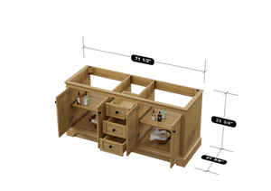 Marietta 71.5 inch Double Bathroom Vanity in Desert Oak - Cabinet Only Atlanta Vanity & Bathworks