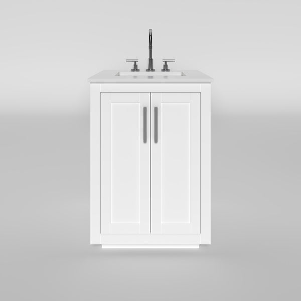 Nearmé Miami 23.5 Inch Bathroom Vanity in White- Cabinet Only