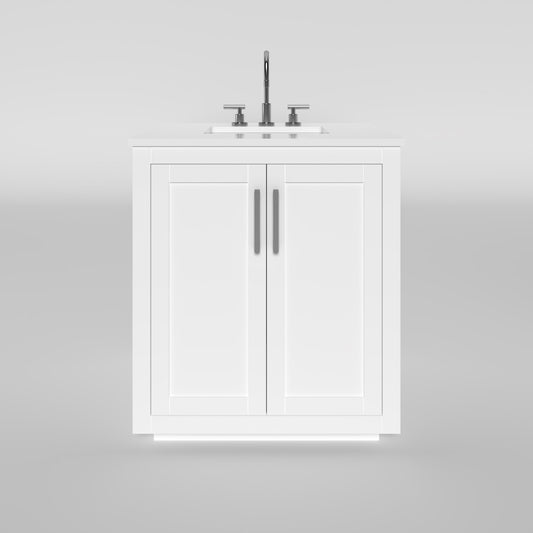 Nearmé Miami 29.5 Inch Bathroom Vanity in White- Cabinet Only Nearmé