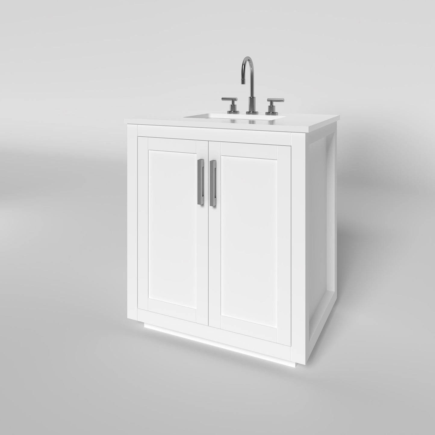 Nearmé Miami 29.5 Inch Bathroom Vanity in White- Cabinet Only Nearmé