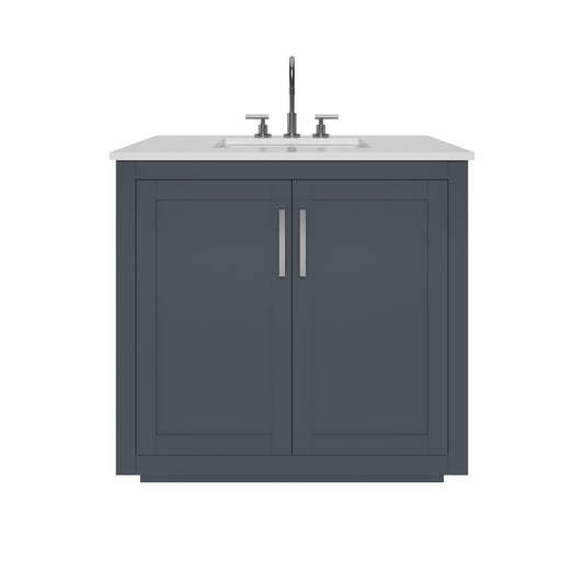 Nearmé Miami 35.5 Inch Bathroom Vanity in Grey- Cabinet Only Nearmé