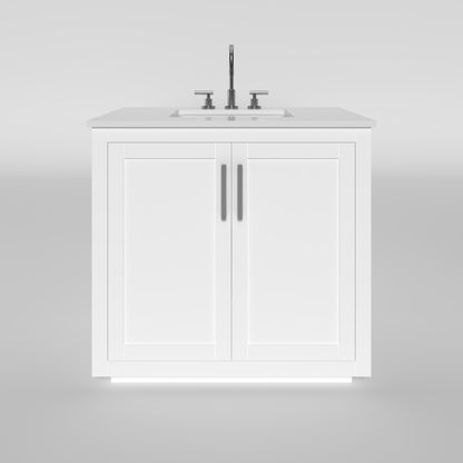 Nearmé Miami 35.5 Inch Bathroom Vanity in White- Cabinet Only Nearmé