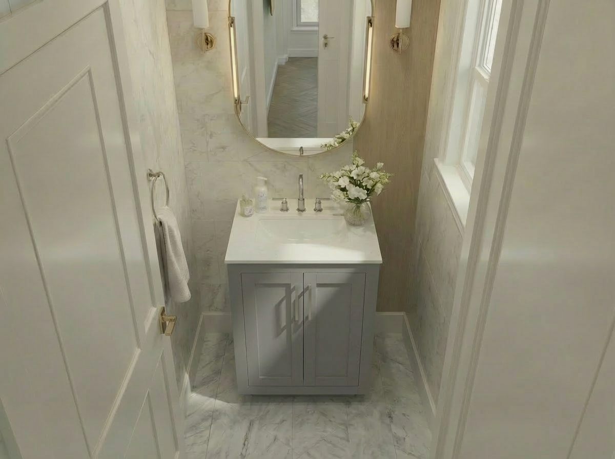 Nearmé Miami 23.5 Inch Bathroom Vanity in Grey- Cabinet Only SFD
