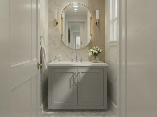 Nearmé Miami 35.5 Inch Bathroom Vanity in Grey- Cabinet Only