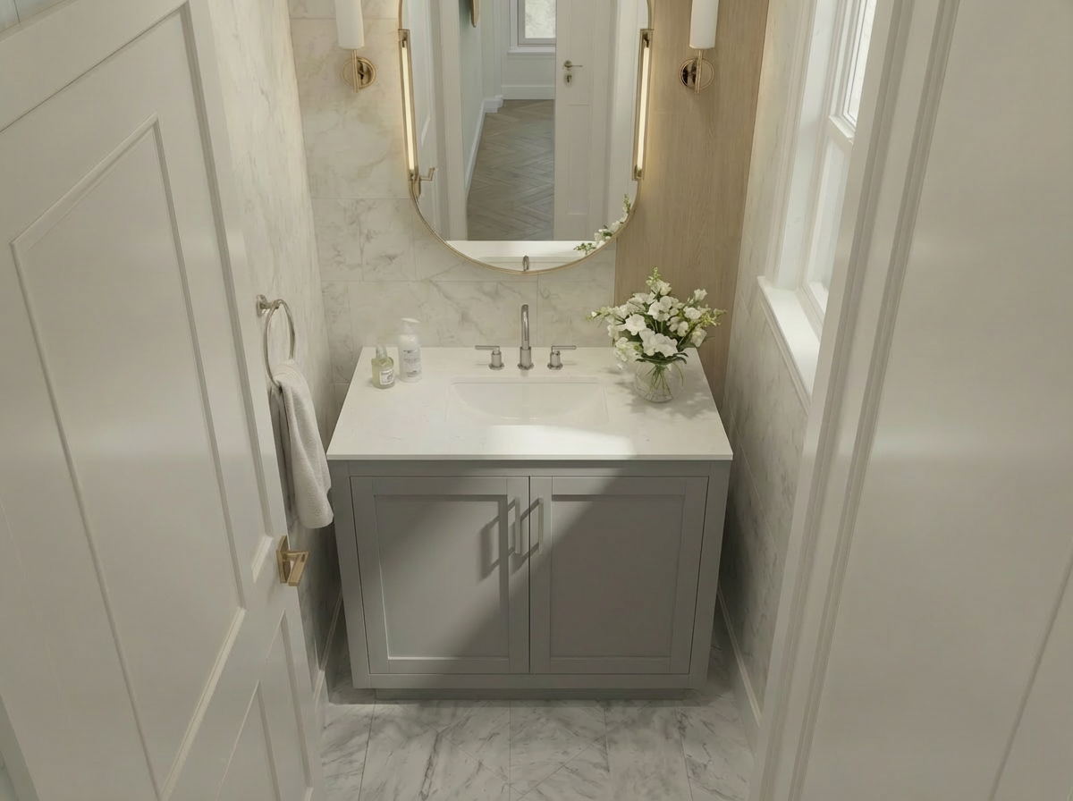 Nearmé Miami 35.5 Inch Bathroom Vanity in Grey- Cabinet Only SFD