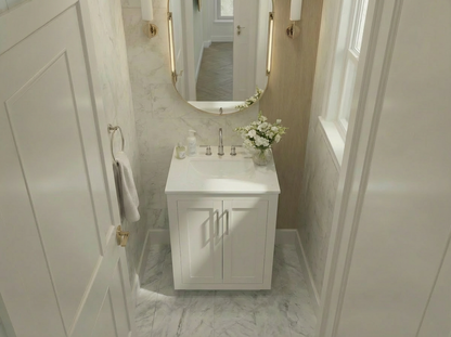 Nearmé Miami 23.5 Inch Bathroom Vanity in White- Cabinet Only