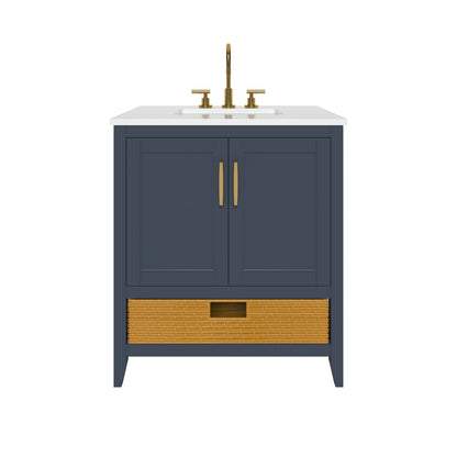 Nearmé New York 29.5 Inch Bathroom Vanity in Blue- Cabinet Only Nearmé