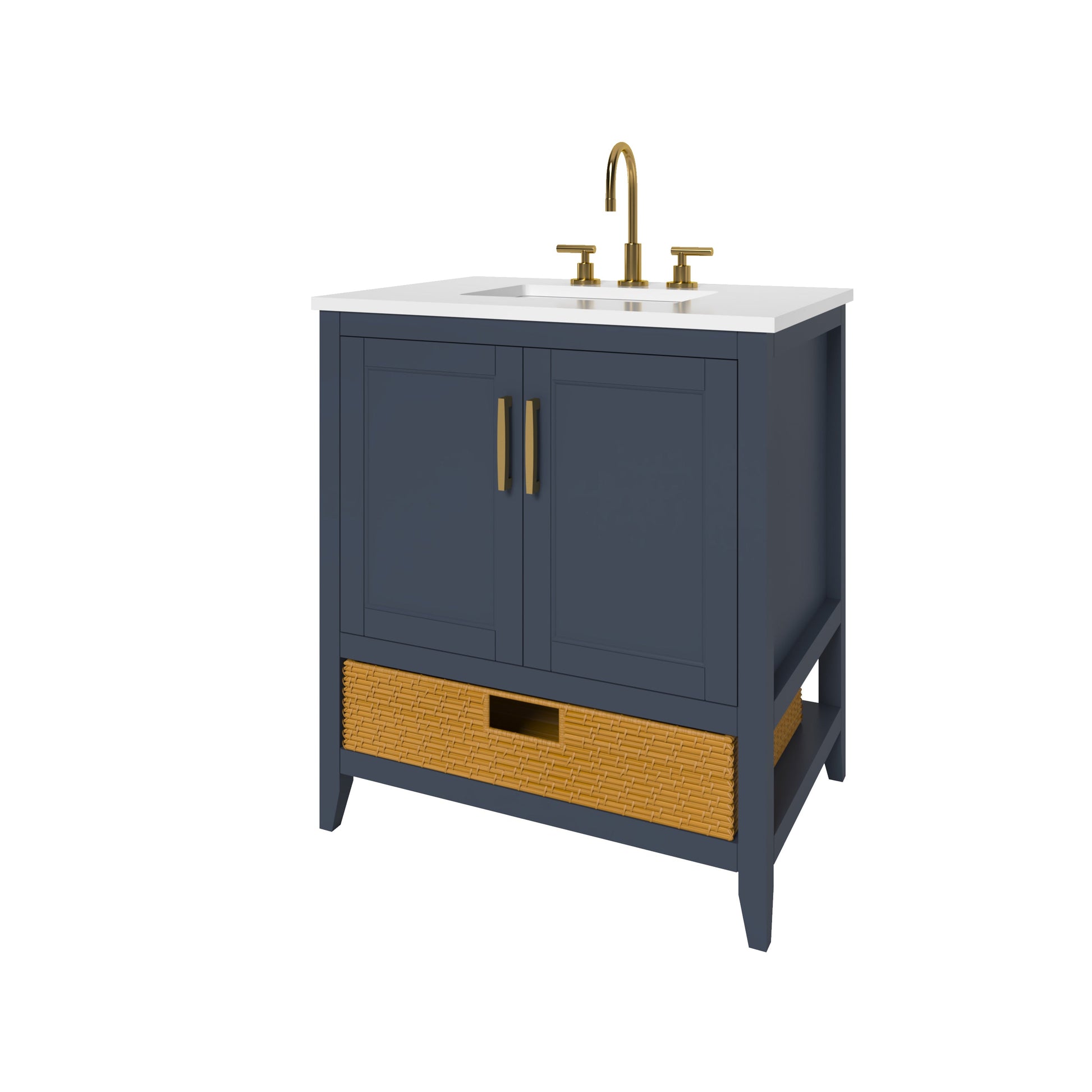 Nearmé New York 29.5 Inch Bathroom Vanity in Blue- Cabinet Only Nearmé