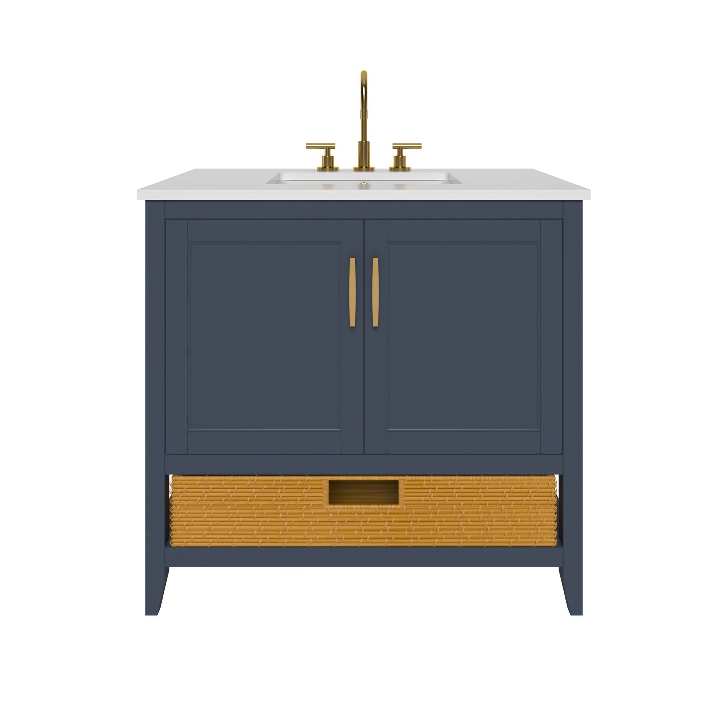 Nearmé New York 35.5 Inch Bathroom Vanity in Blue- Cabinet Only Nearmé