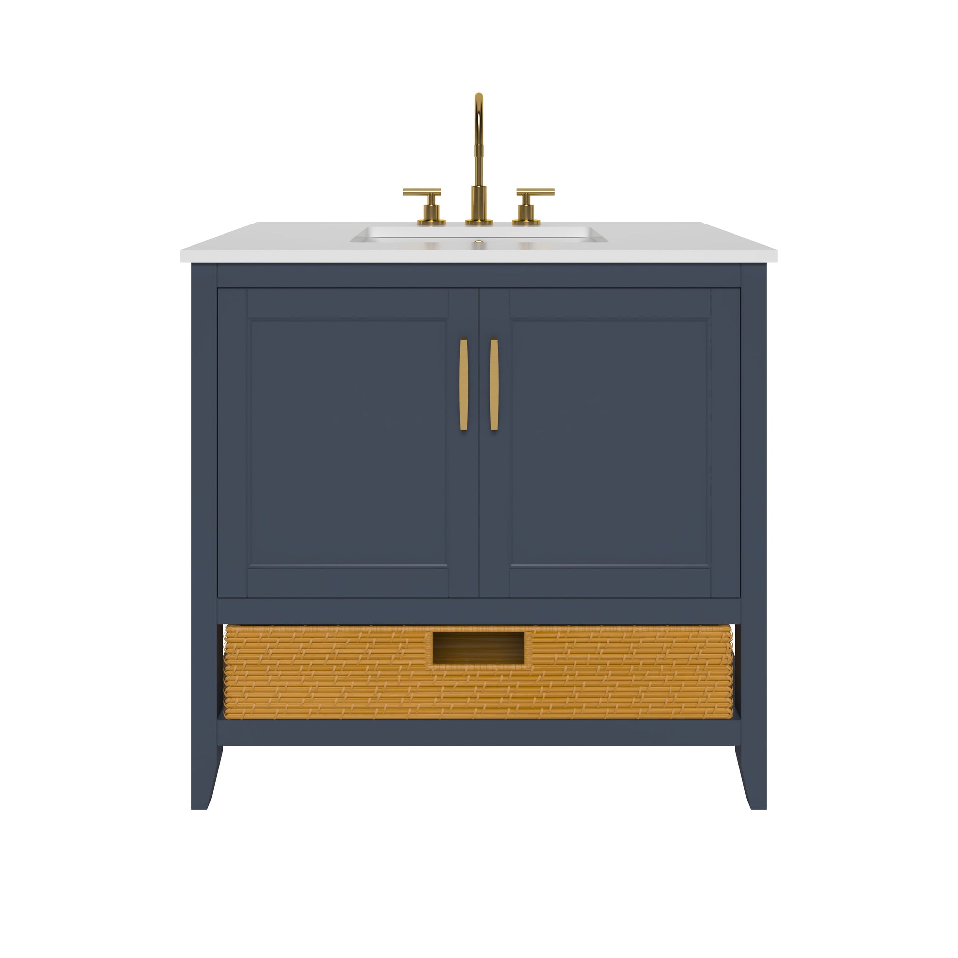 Nearmé New York 35.5 Inch Bathroom Vanity in Blue- Cabinet Only Nearmé