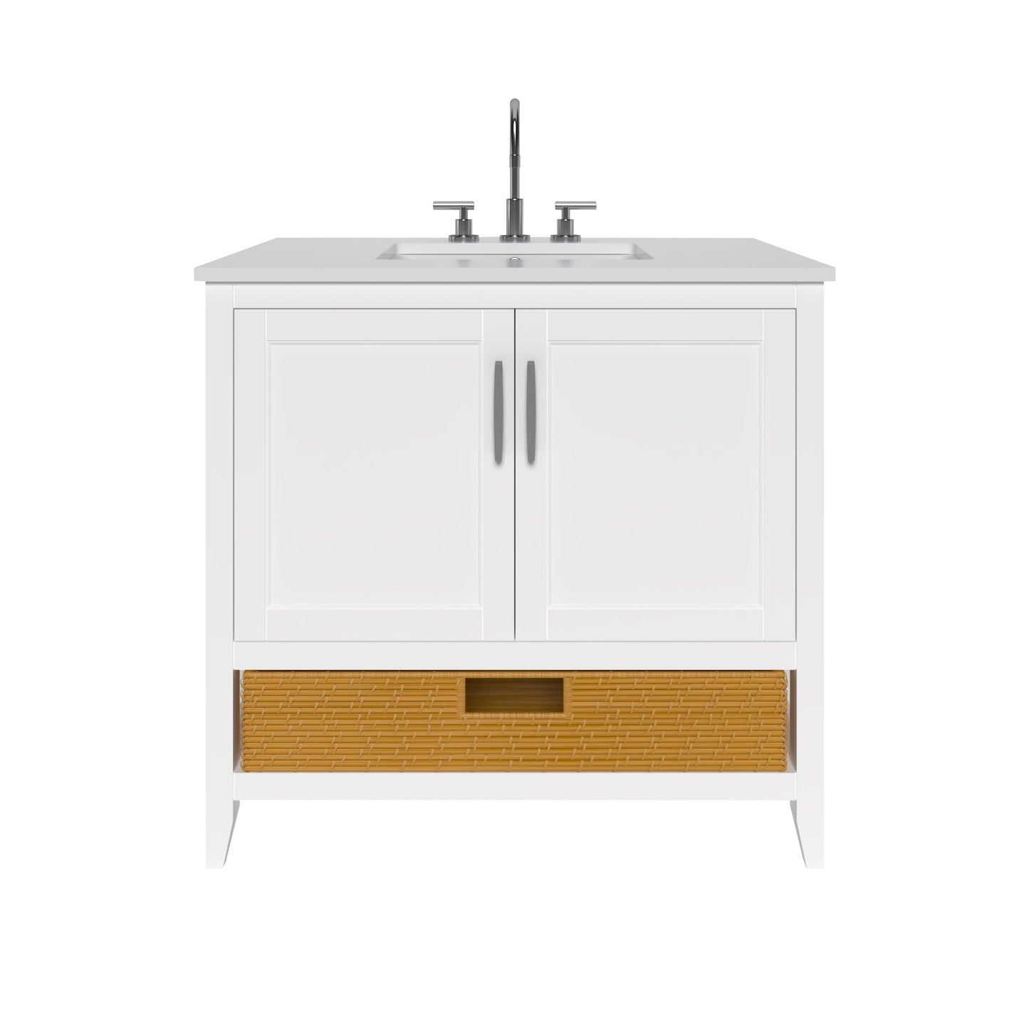 Nearmé New York 35.5 Inch Bathroom Vanity in White- Cabinet Only Nearmé