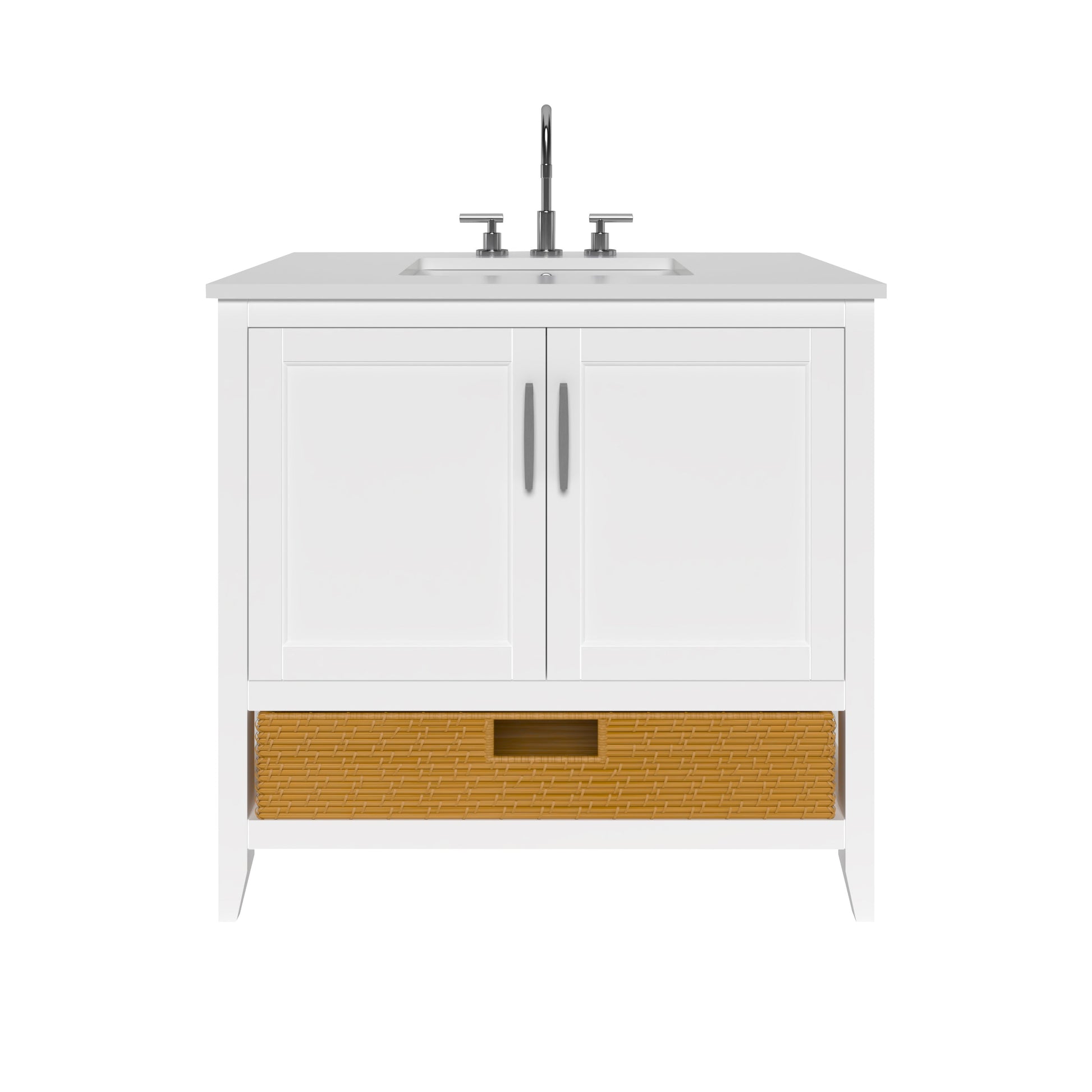 Nearmé New York 35.5 Inch Bathroom Vanity in White- Cabinet Only Nearmé