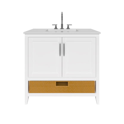 Nearmé New York 35.5 Inch Bathroom Vanity in White- Cabinet Only Nearmé