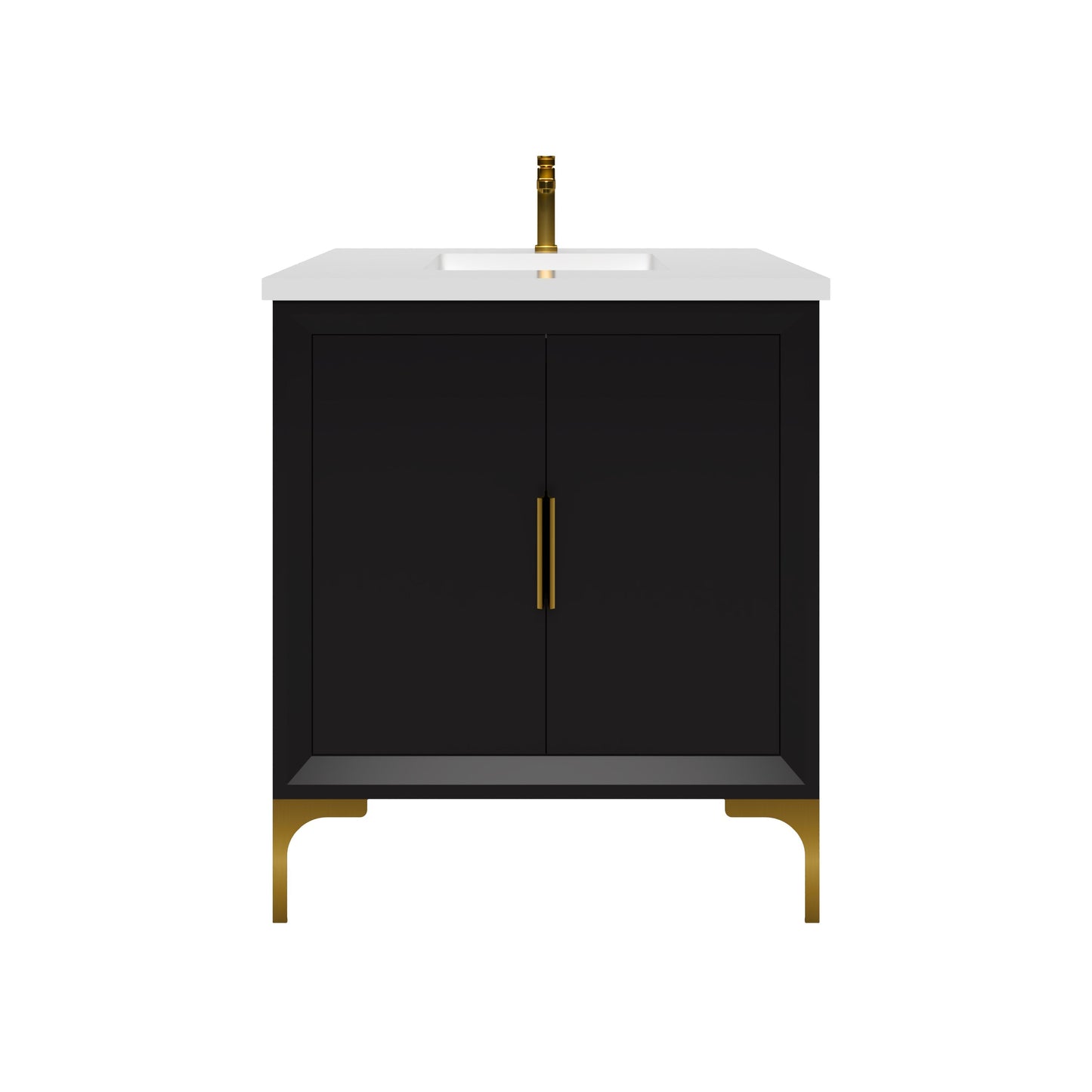 Oxford 29.5 Inch Bathroom Vanity in Black ER VANITIES