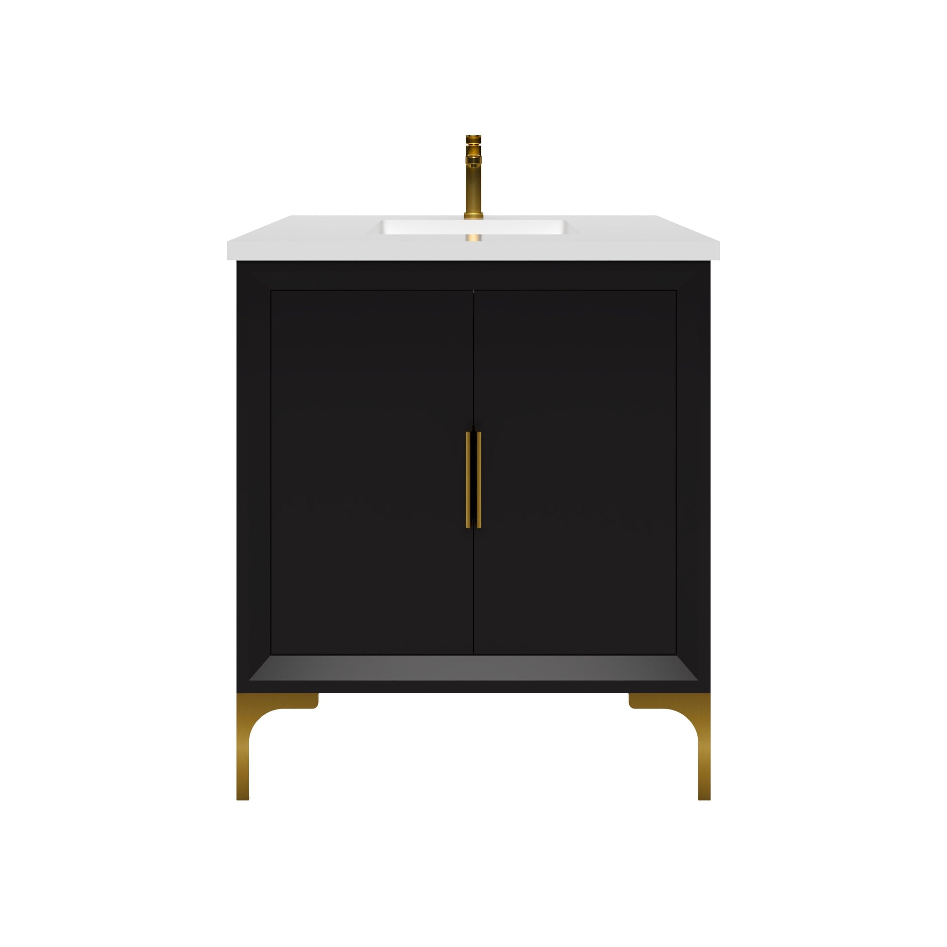 Oxford 29.5 Inch Bathroom Vanity in Black ER VANITIES