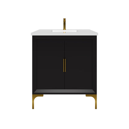 Oxford 29.5 Inch Bathroom Vanity in Black ER VANITIES