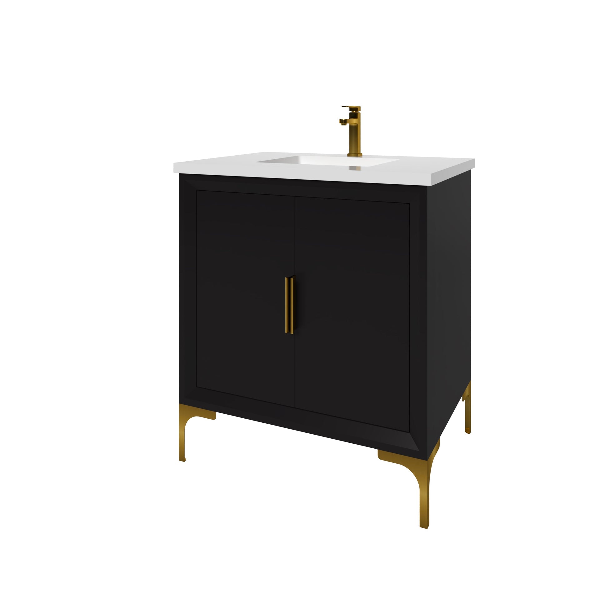 Oxford 29.5 Inch Bathroom Vanity in Black ER VANITIES