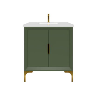 Oxford 29.5 Inch Bathroom Vanity in Sage Green ER VANITIES