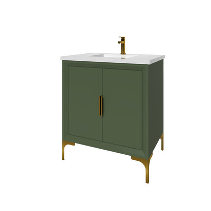 Oxford 29.5 Inch Bathroom Vanity in Sage Green ER VANITIES