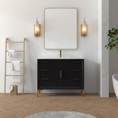 Oxford 41.5 Inch Bathroom Vanity in Black ER VANITIES