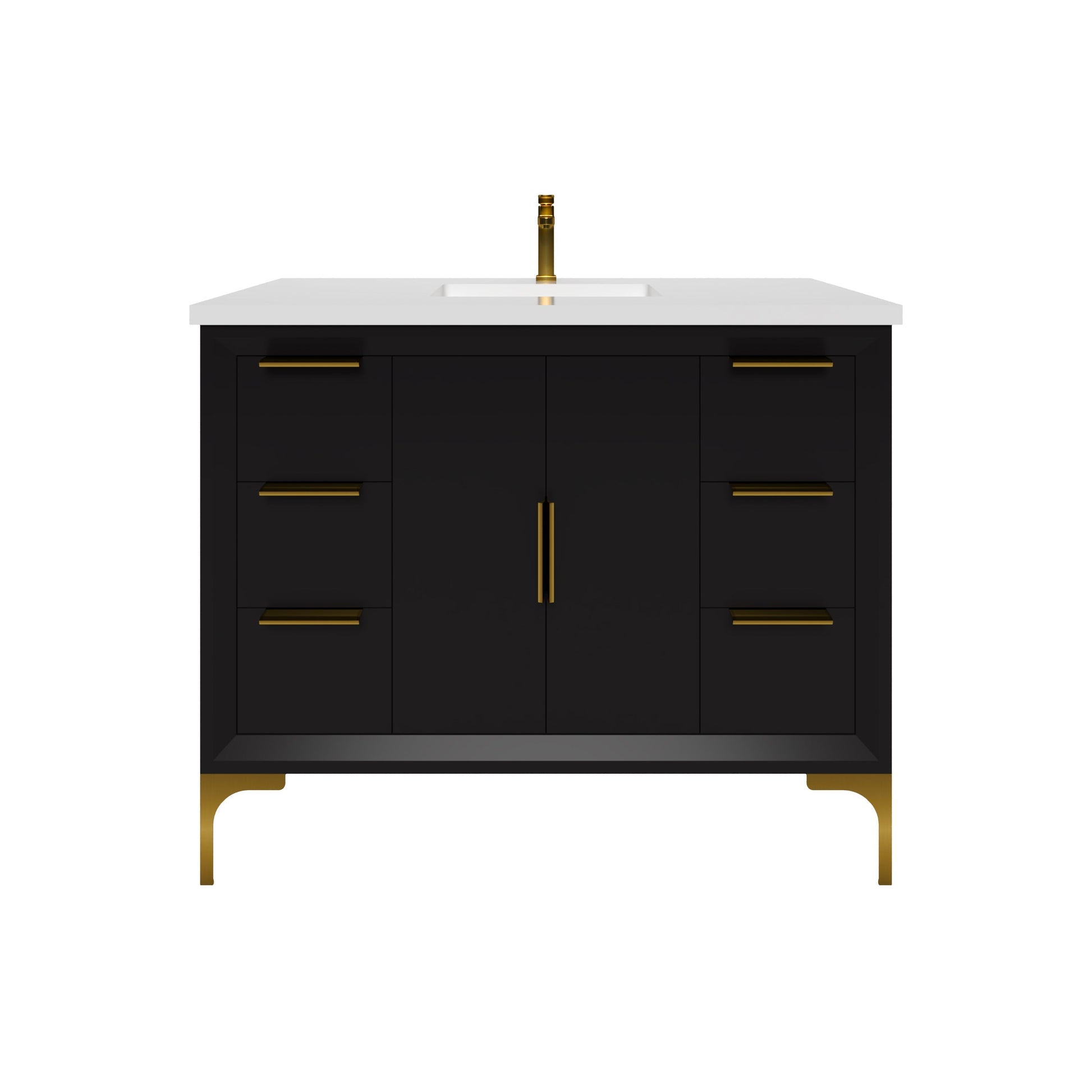 Oxford 41.5 Inch Bathroom Vanity in Black ER VANITIES