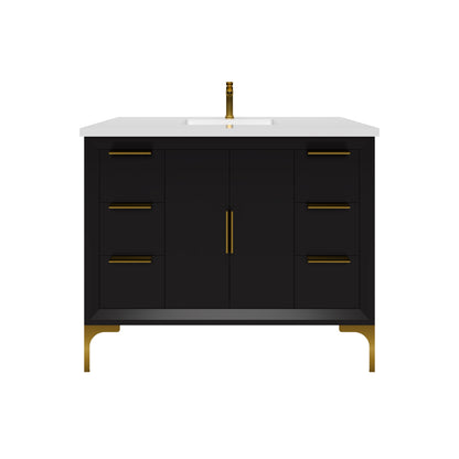Oxford 41.5 Inch Bathroom Vanity in Black ER VANITIES