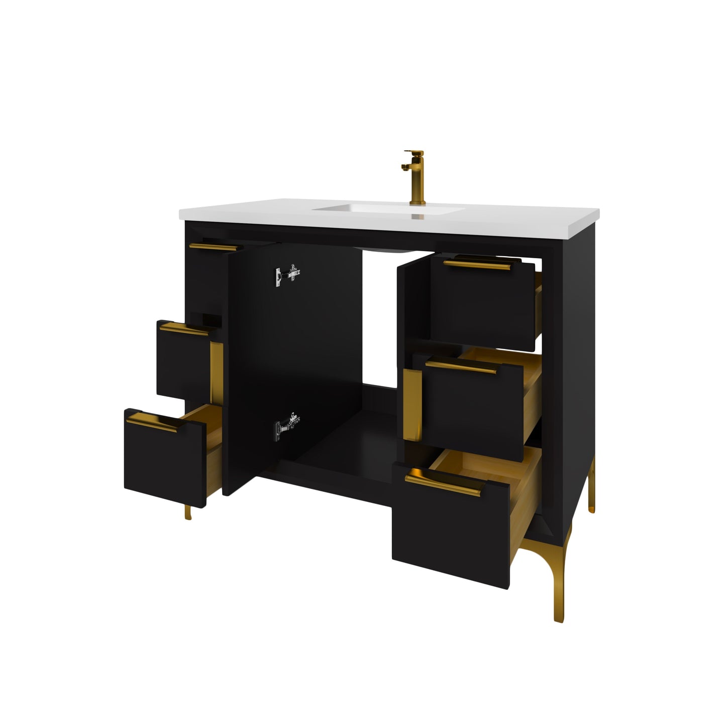 Oxford 41.5 Inch Bathroom Vanity in Black ER VANITIES