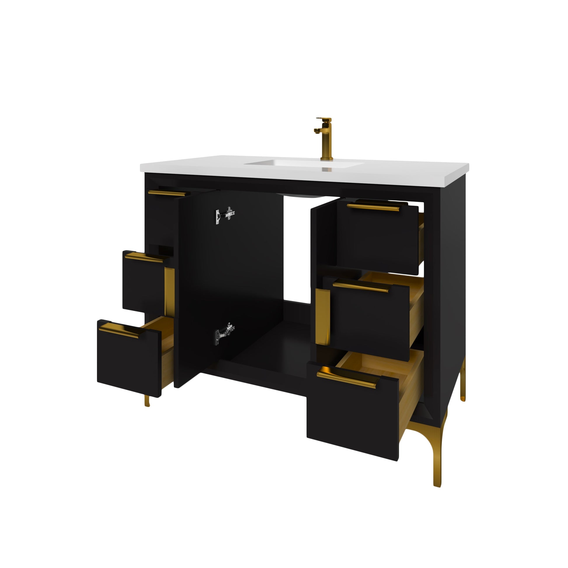 Oxford 41.5 Inch Bathroom Vanity in Black ER VANITIES
