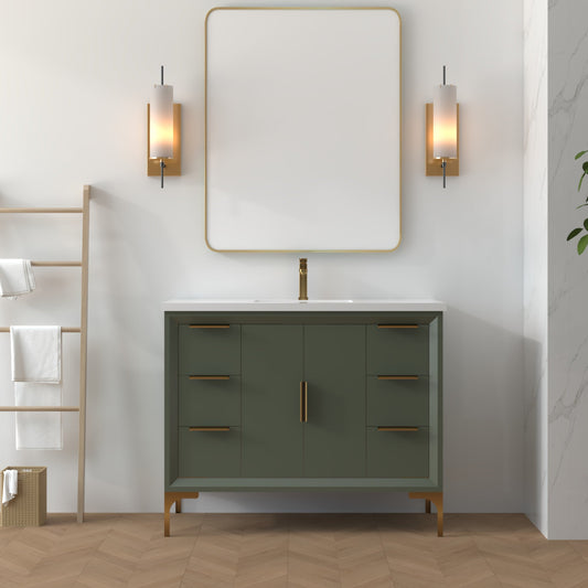 Oxford 41.5 Inch Bathroom Vanity in Sage Green ER VANITIES