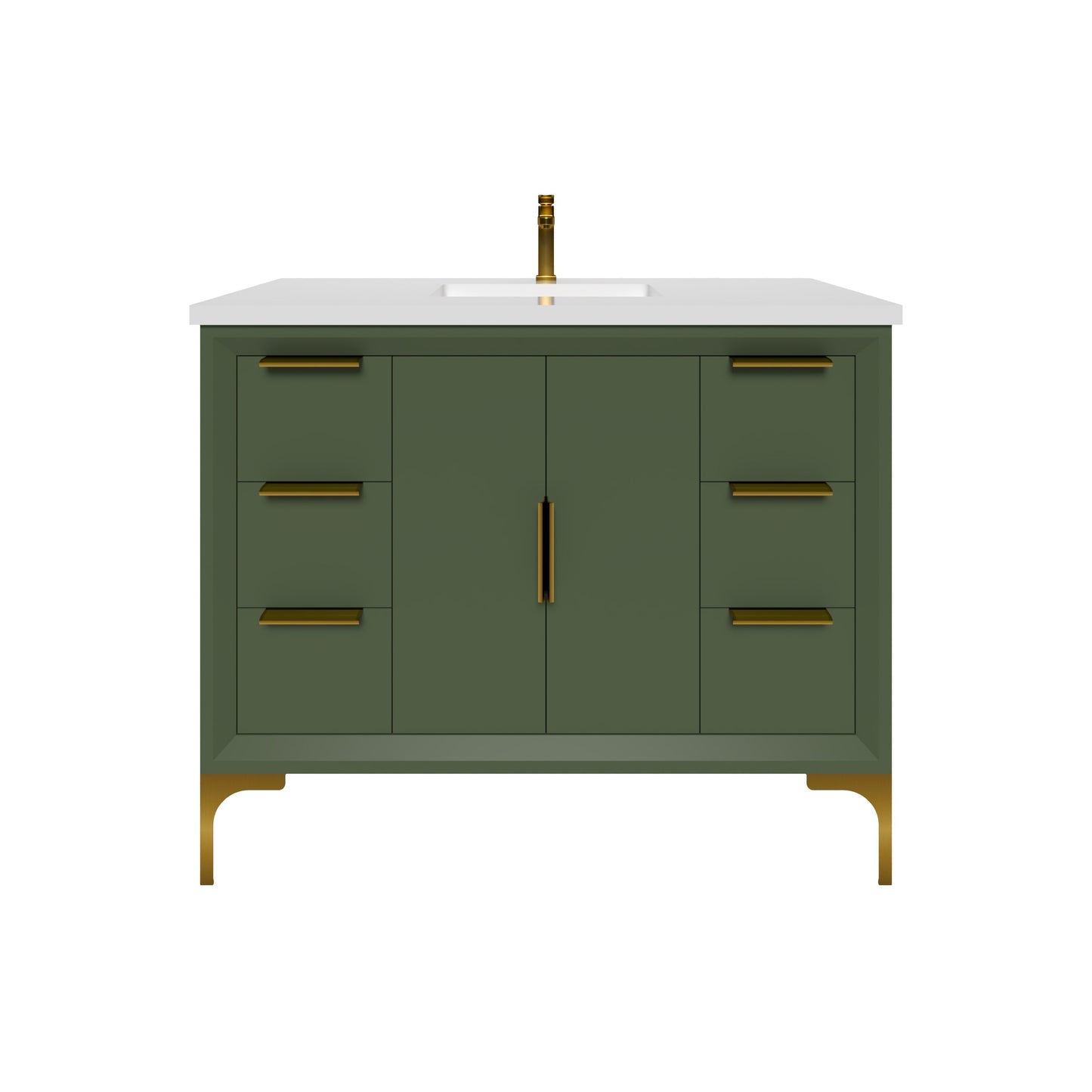 Oxford 41.5 Inch Bathroom Vanity in Sage Green ER VANITIES
