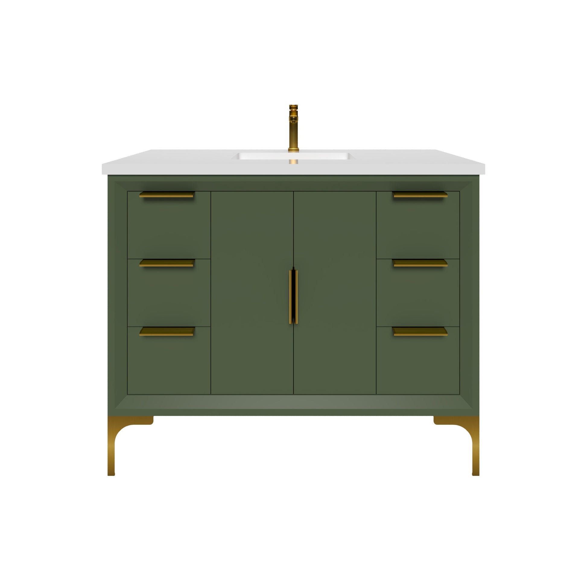 Oxford 41.5 Inch Bathroom Vanity in Sage Green ER VANITIES