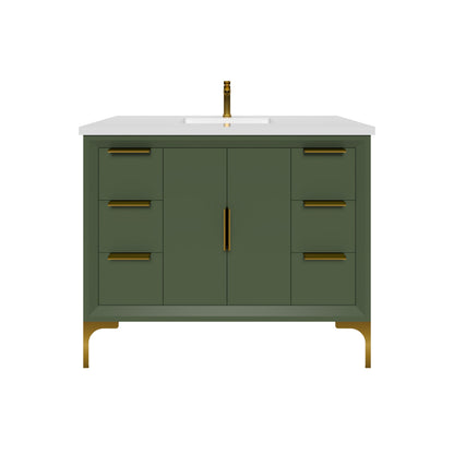 Oxford 41.5 Inch Bathroom Vanity in Sage Green ER VANITIES