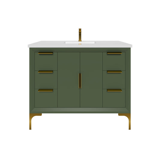 Oxford 41.5 Inch Bathroom Vanity in Sage Green ER VANITIES