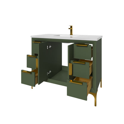 Oxford 41.5 Inch Bathroom Vanity in Sage Green ER VANITIES