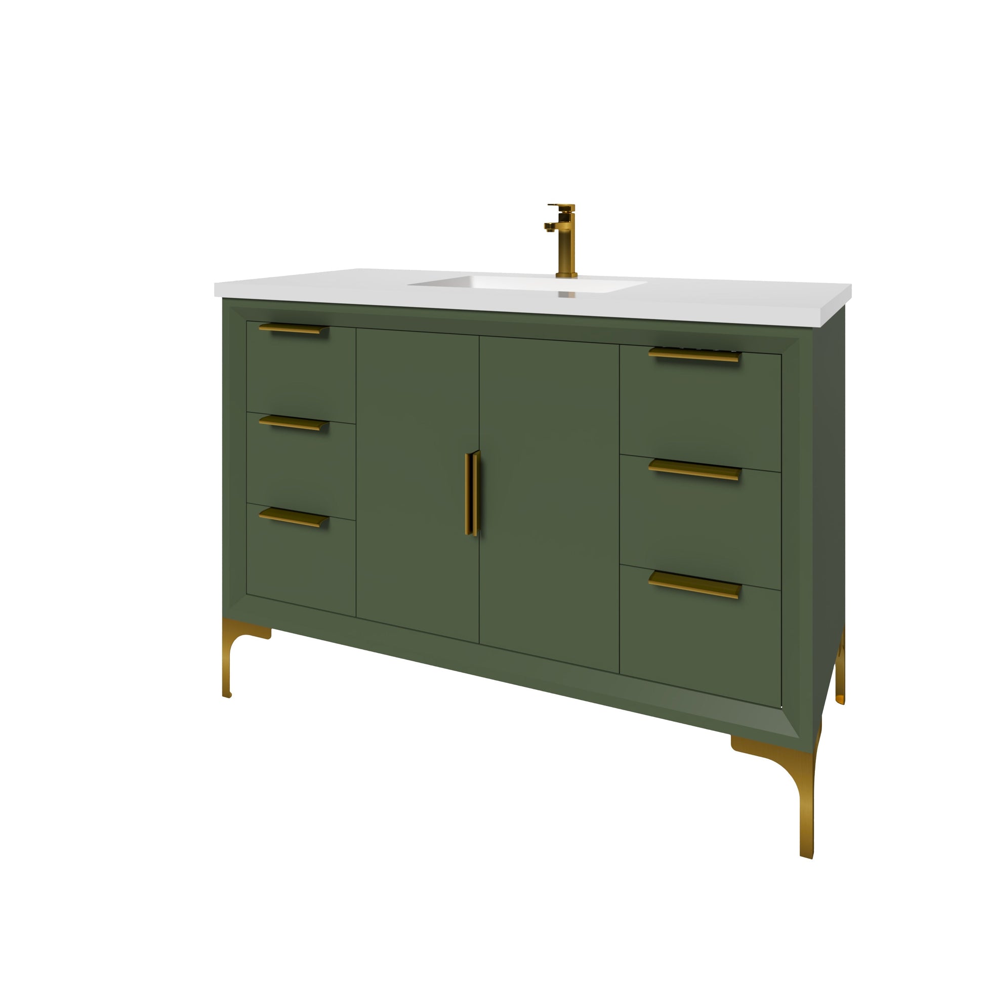 Oxford 47.5 Inch Bathroom Vanity in Sage Green ER VANITIES