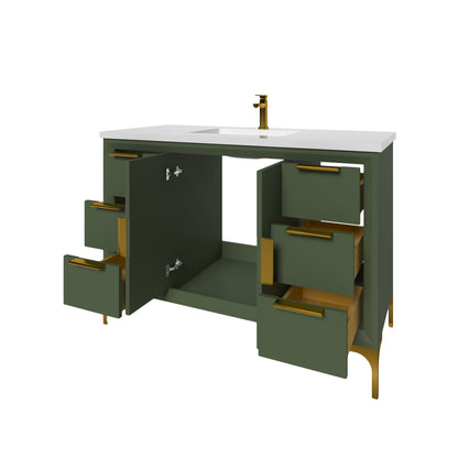 Oxford 47.5 Inch Bathroom Vanity in Sage Green ER VANITIES