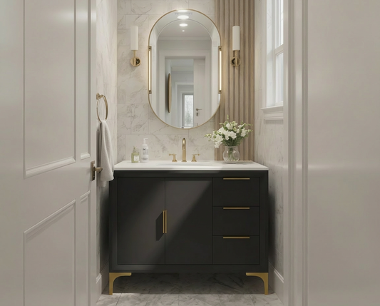 Oxford 35.5 Inch Bathroom Vanity in Black