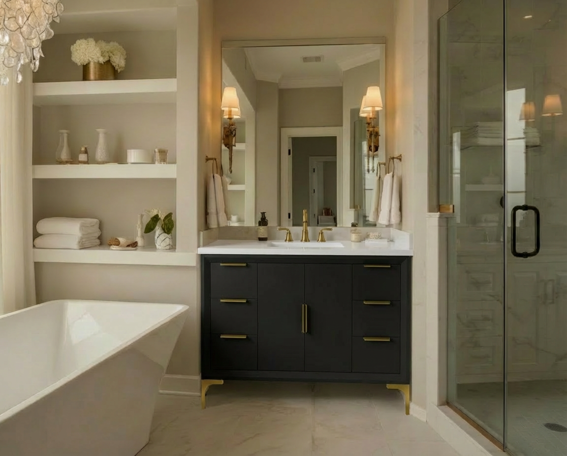 Oxford 47.5 Inch Bathroom Vanity in Black