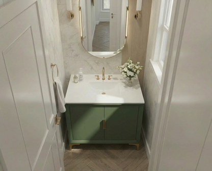 Oxford 29.5 Inch Bathroom Vanity in Sage Green