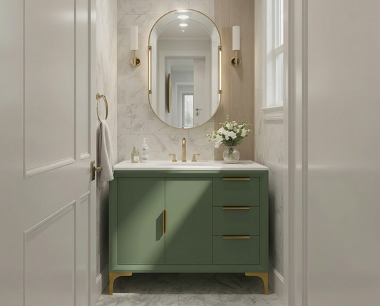 Oxford 35.5 Inch Bathroom Vanity in Sage Green