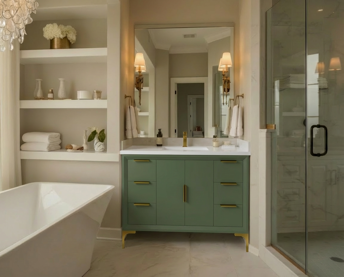 Oxford 47.5 Inch Bathroom Vanity in Sage Green