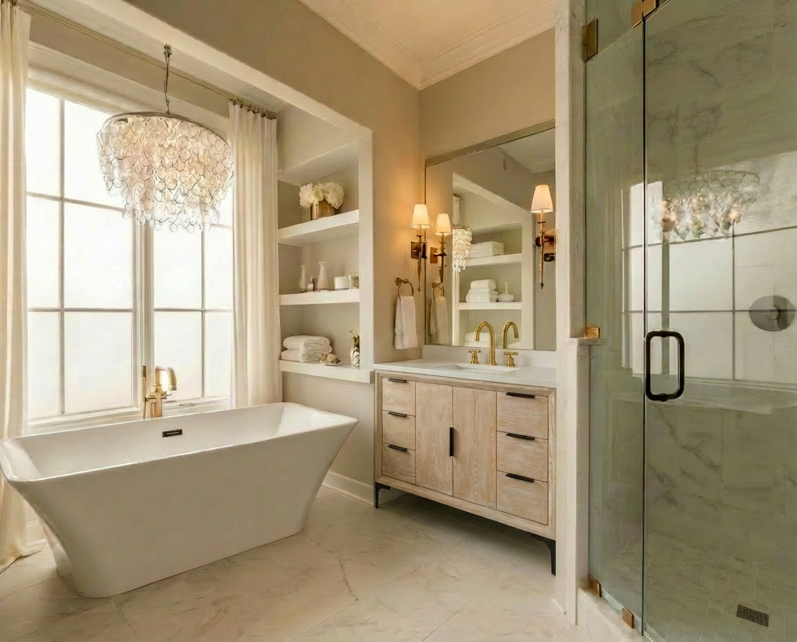Oxford 41.5 Inch Bathroom Vanity in Whitewashed Ash