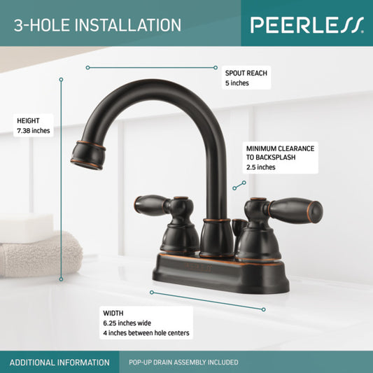 CLAYMORE 4" Bathroom Faucet In ORB