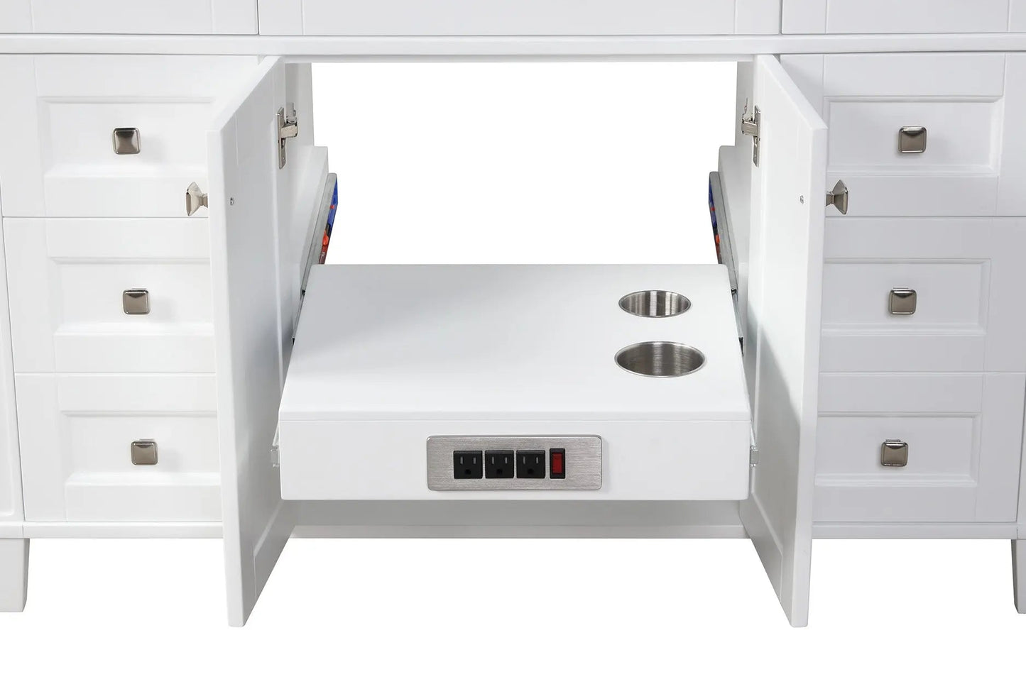 Kensington 47.5 in All Wood Vanity in Bright White - Cabinet Only ER VANITIES