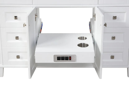 Kensington 47.5 in All Wood Vanity in Bright White - Cabinet Only ER VANITIES