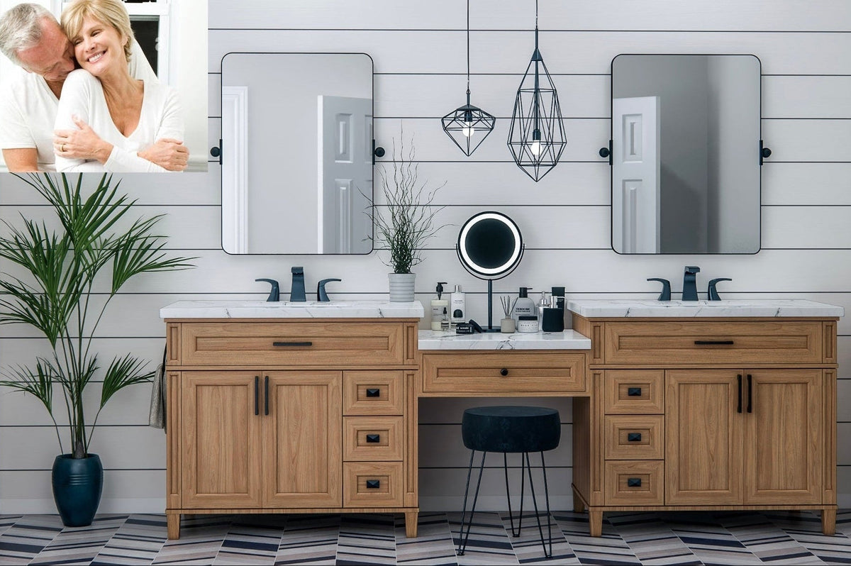 Discount bathroom vanity showroom in Roswell near Atlanta, double vanities in stock